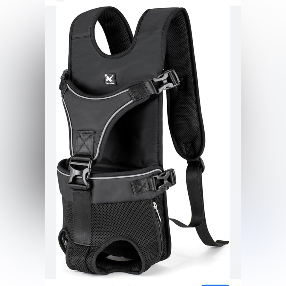 Dog Backpack, Adjustable Dog Carrier Cat Carrier Pouch with Breathable Mesh